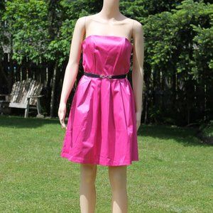 Pink Strapless Cocktail Dress